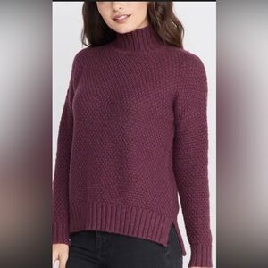 Marine Layer Alpaca Wool Blend Sweater Women's Mock Neck Pullover Size  Medium